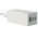 3-Port USB-C Power Delivery PPS-Ladegert mit 2x USB-C, 1x USB-A / Adapter 65W GaN Wei