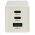 3-Port USB-C Power Delivery PPS-Ladegert mit 2x USB-C, 1x USB-A / Adapter 65W GaN Wei