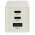 3-Port USB-C Power Delivery PPS-Ladegert mit 2x USB-C, 1x USB-A / Adapter 65W GaN Wei